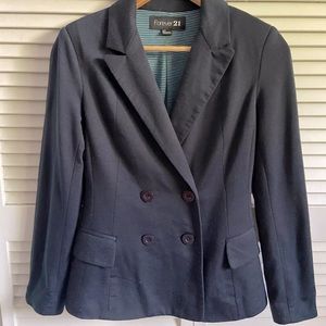 Navy double breasted blazer. Chic,office to night